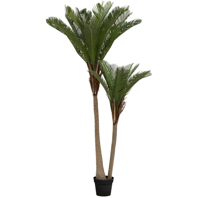 Atmosphera - Plante artificielle Palmier 2 troncs h 180 cm Vert