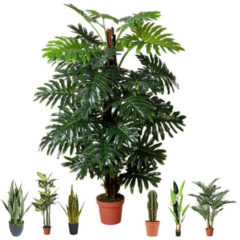 Plante Artificielle Philodendron 150cm avec pot  Plantes en plastique pour la décoration de jardin intérieur et extérieur