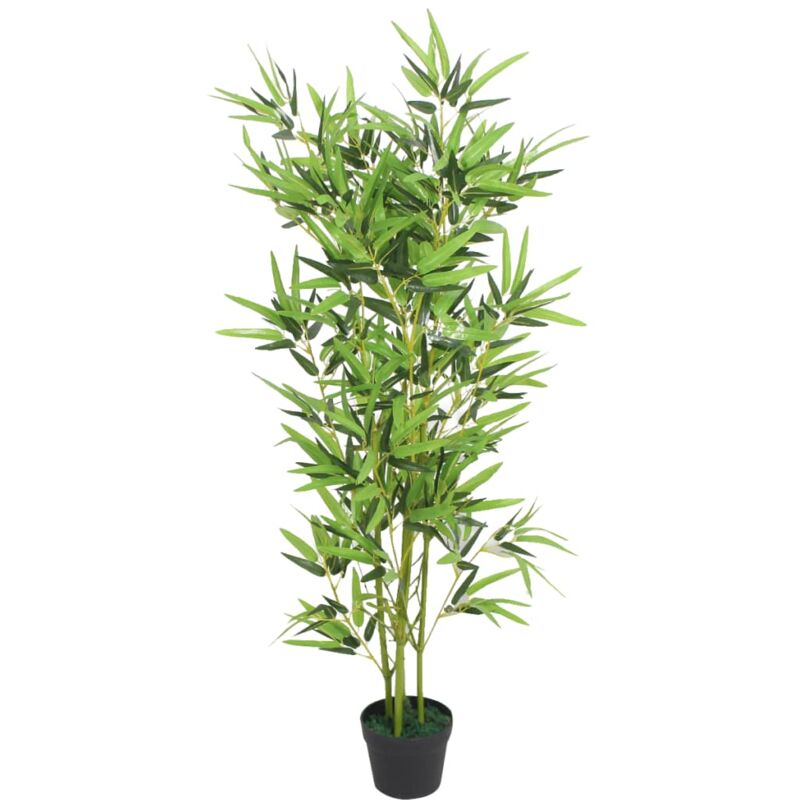 Plante artificielle Plante Déco Fleur Artificielle avec pot Bambou 120 cm Vert 40292
