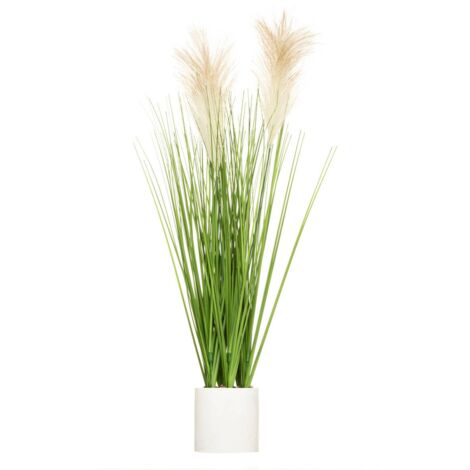 Plante artificielle Plumeau pot ciment H70cm - Atmosphera créateur d'intérieur