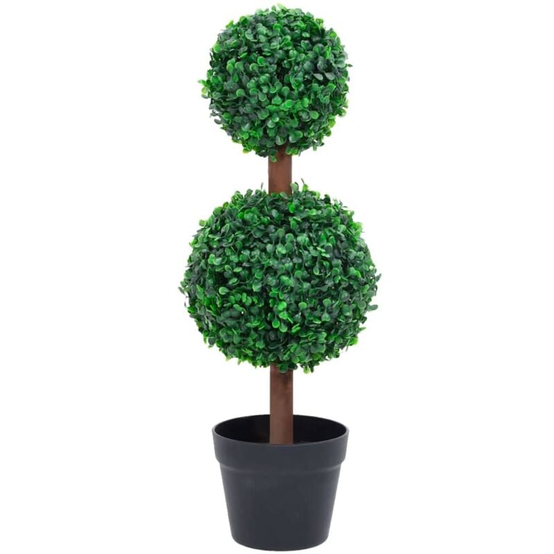 Vidaxl - Plante de buis artificiel avec pot Forme de boule Vert 60 cm