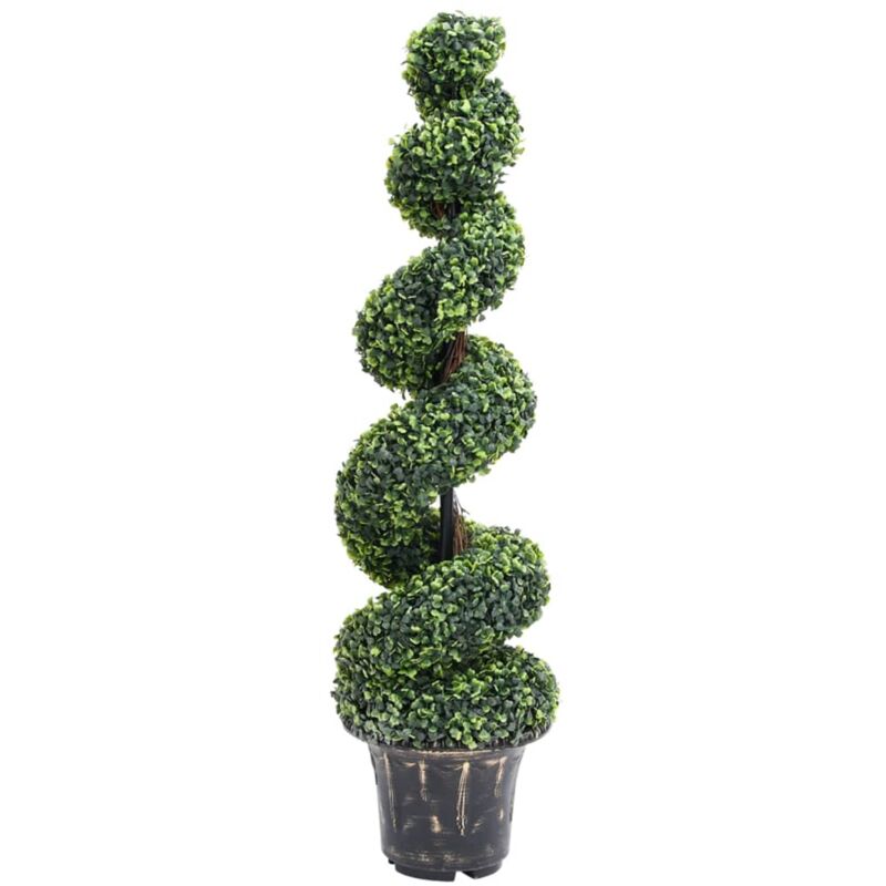 Vidaxl - Plante de buis artificiel en spirale avec pot Vert 117 cm