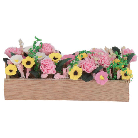 Plante en Pot Miniature 1:12 pour Maison de Poupée, Décoration de Fleurs et Meubles Miniatures