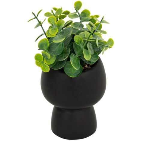 Plante grasse artificielle dans un pot en céramique H 17 cm - Atmosphera