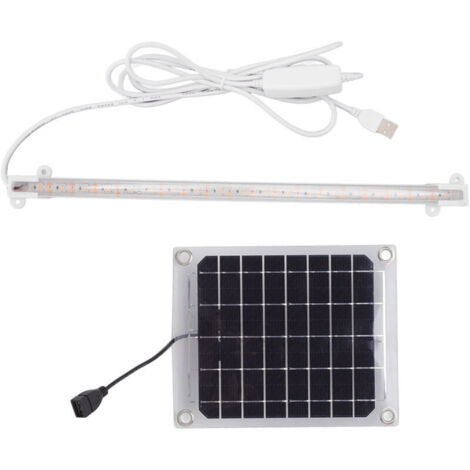 Plante solaire cultiver la lumière LED plante pousser bande lumineuse pour balcon serre herbes légumes fleurs 10W