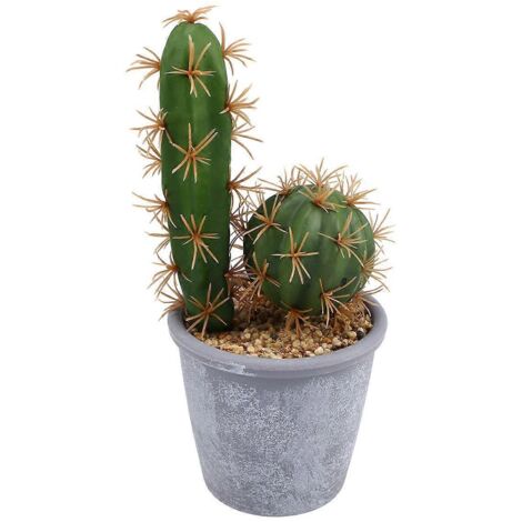 Plante succulente artificielle simulant un cactus, plantes tropicales artificielles en pot