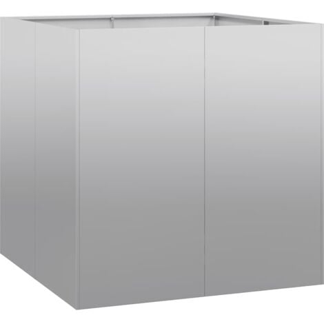 Planter 80x80x80 cm Galvanised Steel vidaXL