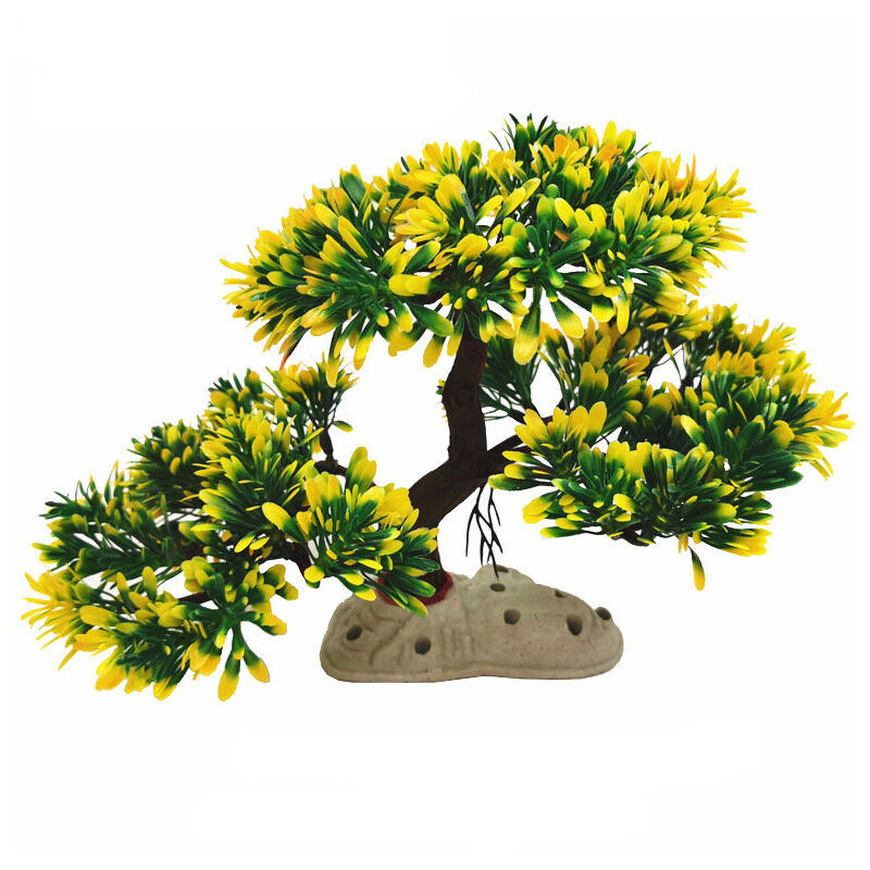 Plantes aquatiques artificielles d'aquarium, décorations de glissines en résine en plastique (couleur 3)