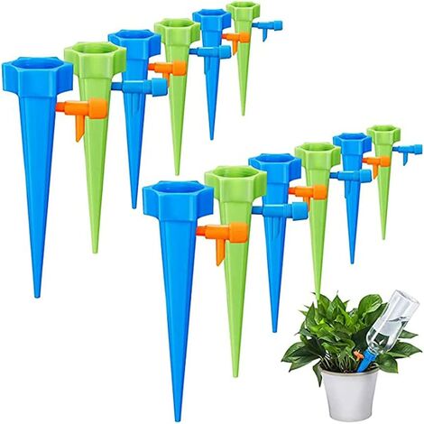 Plantes Arrosage Automatique Kit, Arrosage Automatique Système Plante d'irrigation Cône Irrigation Goutte à Goutte, Irrigation De Vacances plantes et fleurs à l'intérieur et à l'extérieur,12pcs