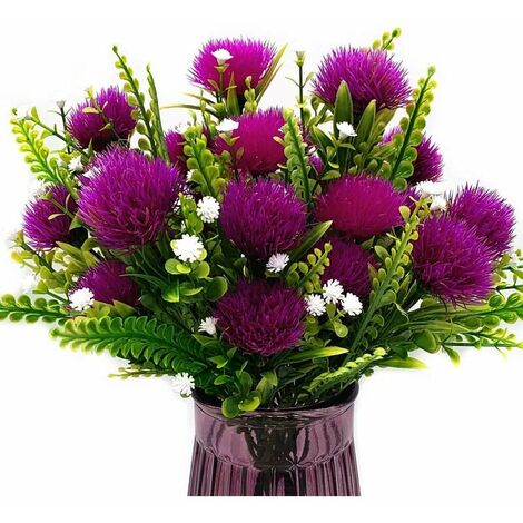 Plantes Artificielles De Pissenlit, Fleurs En Plastique Arbustes Buissons Faux Herbe Mariage Intérieur Extérieur Maison Jardin Véranda Centres De Table Arrangements Décoration De Fête Plantation De Re