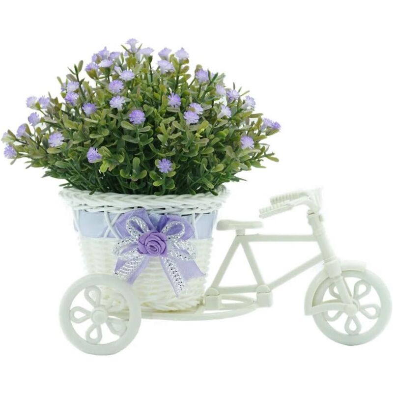 Plantes Artificielles Mini Plante Artificielle IntéRieure Simulation Planteen Pot Simulation pour Salon Chambre Bureau Purple