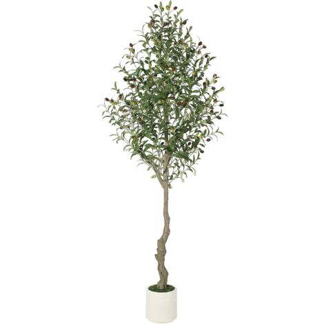 Plantes artificielles,180cm - Avec pot blanc - Pour la maison, le salon, la chambre à coucher, le bureau - Décoration moderne