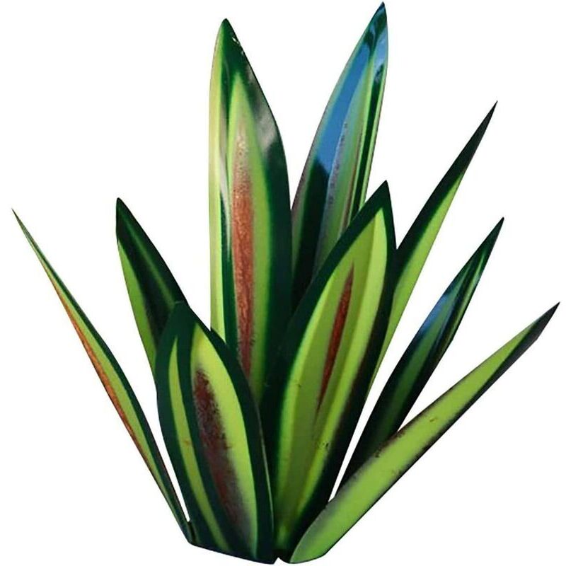 Plantes D'agave en Métal De 35 Cm / 13,7 Pouces, Sculpture Rustique, Figurines De Jardin, Piquets De Jardin, Ornements De Pelouse pour Cour