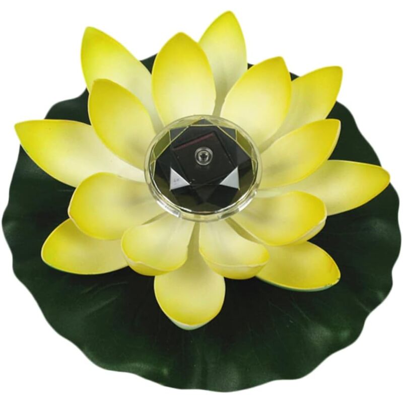 Plantes d'extérieur artificielles, nénuphars, lumières décoratives solaires, décoration de mariage, lumières solaires de piscine, lumières