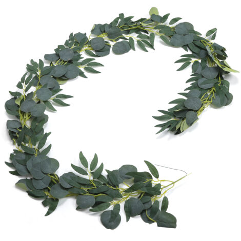Plantes grimpantes artificielles 3D en rotin vert, sans odeur et réutilisables pour décoration murale intérieure/extérieure