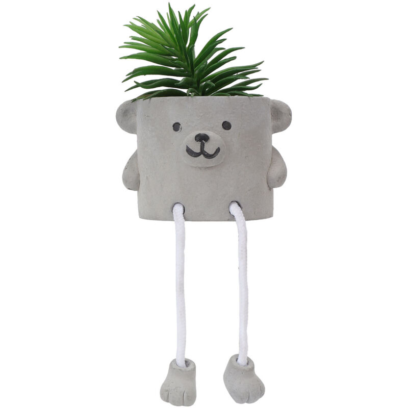 Plantes succulentes artificielles en pot ciment suspendues, décoration colorée durable pour bureau et maison
