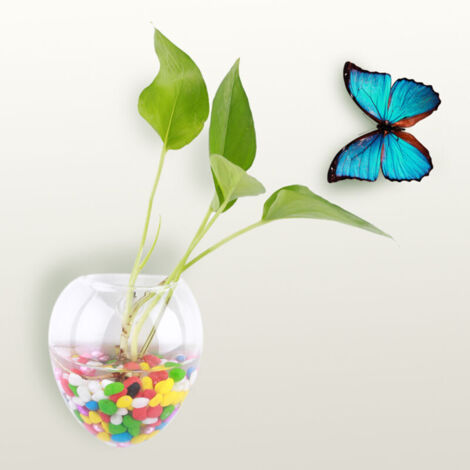 Plantes suspendues fleurs Vase en verre mur hydroponique Aquarium conteneur décor à la maison 6