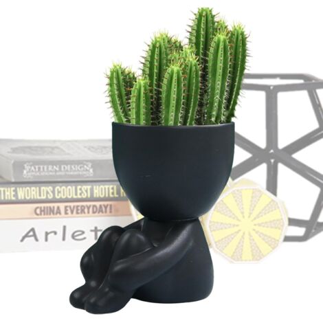 Planteur de Visage - Petits Pots en céramique pour d'intérieur avec
