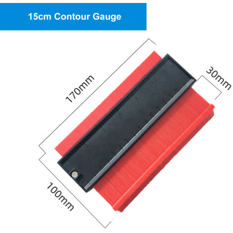 Plantilla de contorno de 150 mm para formas irregulares, ideal para molduras de madera, reparaciones de suelos y herramientas de decoración y marcado para proyectos de bricolaje.