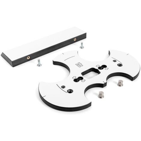 plantilla de mecanizado peanut mini jig. plástico. plateado. para herrajes. guía de fresado. espesor 15,3mm