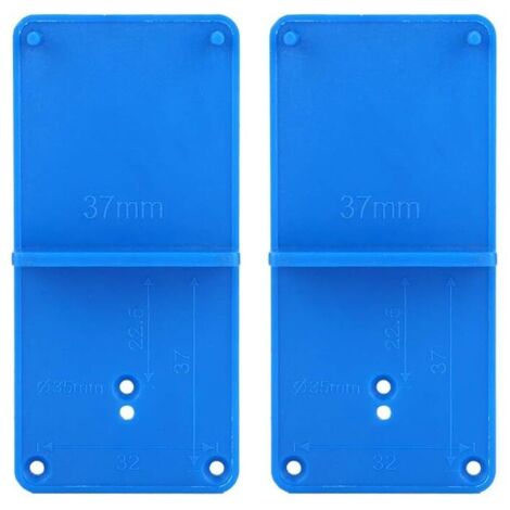 Plantilla de perforación KZQ, 2 piezas, plantilla para orificios de bisagra, guía de perforación de 37 mm, localizador, herramienta de apertura de orificios para puerta de gabinete, 84 cm