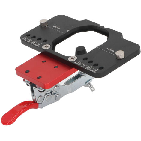 Plantilla de perforación para bisagras de aleación de aluminio, herramienta de perforación de precisión para puertas de armarios, guía de posicionamiento para carpintería, 35 mm