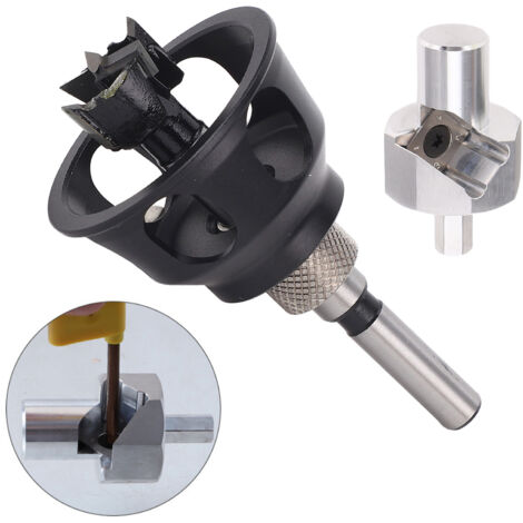 Plantilla de perforación vertical fabricada en aleación de aluminio para realizar agujeros rectos, con una broca corta de 20 mm, para trabajos de carpintería.