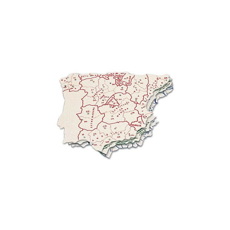 

Liderpapel - Plantilla plastico mapa españa -bolsa de 3 15x12,5 cm