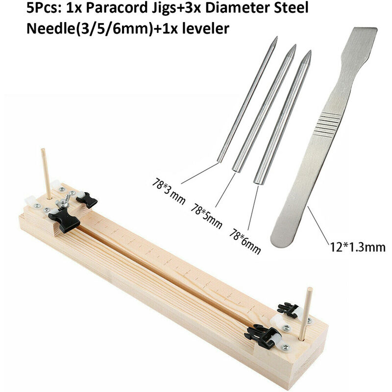 

Plantillas de bricolaje de madera maciza paracord pulsera fabricante herramienta de tejer nudo cordón trenzado pulsera fabricante (patrón 2 (5