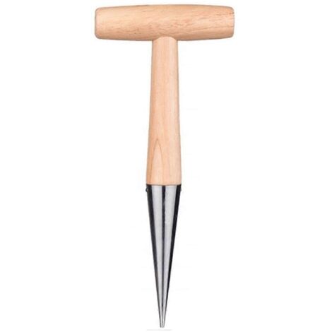 Planting Loosen Soil Accessory Plant Wood Handle Tools Hole Punch--