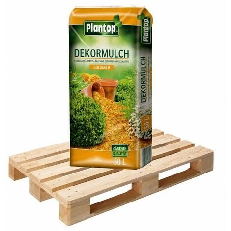 PLANTOP Dekormulch goldgelb, 50 Ltr
