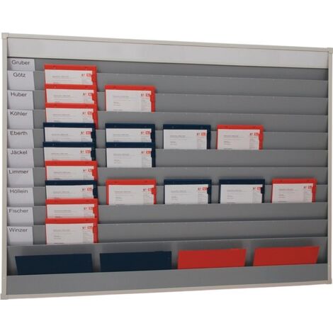 Planungstafel H1282xB1580xT78 mm 10 Schienen grau