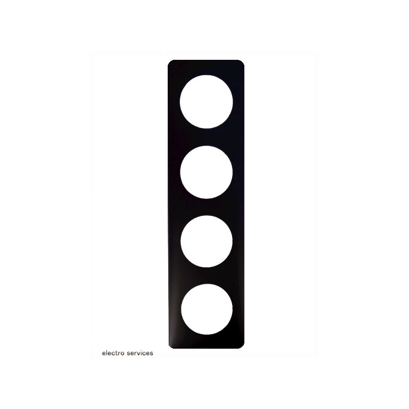 Plaque Céliane Poudré 4 postes Basalte