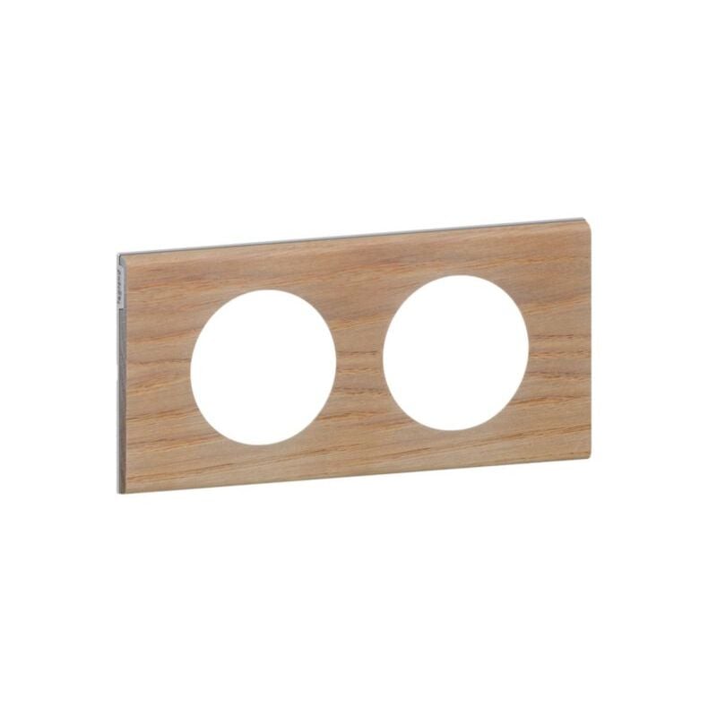 Legrand - Plaque Céliane Matières 2 postes - finition Chêne Blanchi