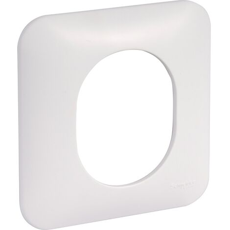 PLAQUE 1 POSTE OVALIS SCHNEIDER BLANC S260702