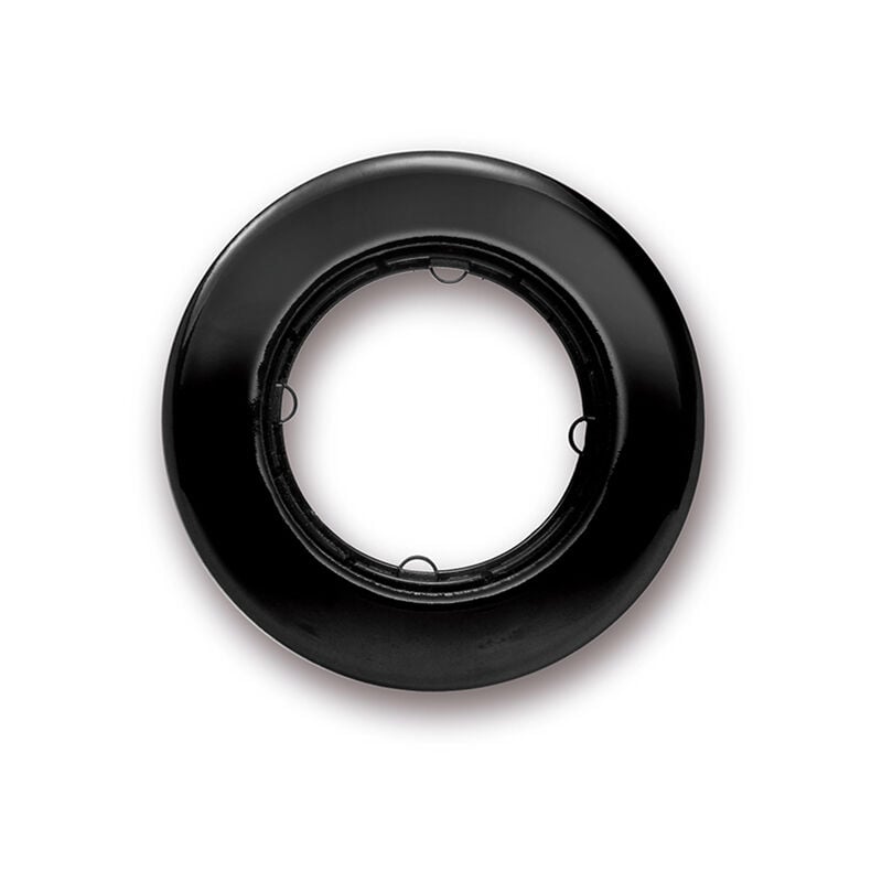 Plaque 1 poste porcelaine noire do low Fontini