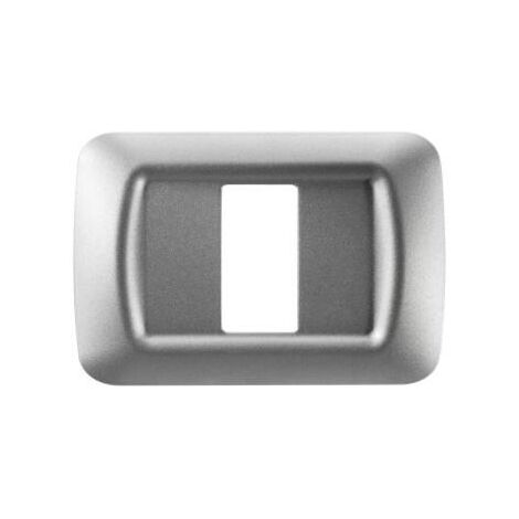 PLAQUE 1 POS.TITANE METALLISE TOP SYSTEM GEWISS GW22601