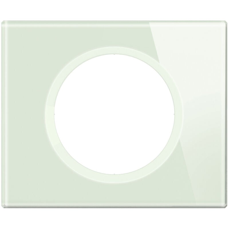 Legrand - Plaque Céliane 1 poste - Verre Opale Blanc