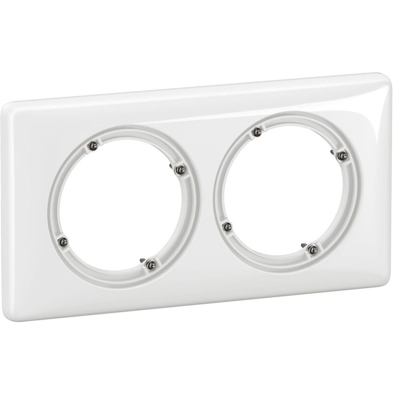 Plaque de finition - 2 postes - blanc - ip44 Legrand céliane cp2702