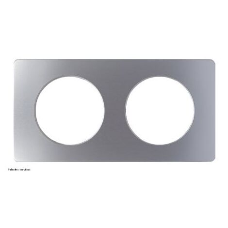 PLAQUE 2 POSTES ALU SATINE Céliane 2024 - CP1702 - Legrand