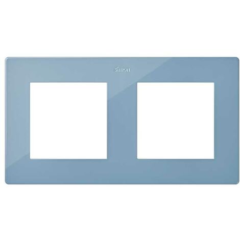Plaque 2 postes bleu S rie 24 Harmonie SIMON