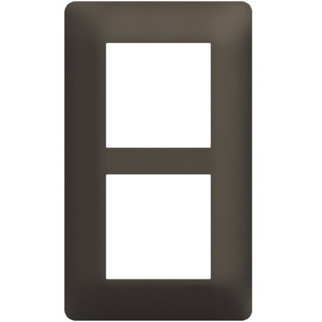 Plaque 2 postes essensya E57 Terra - HAGER WE576