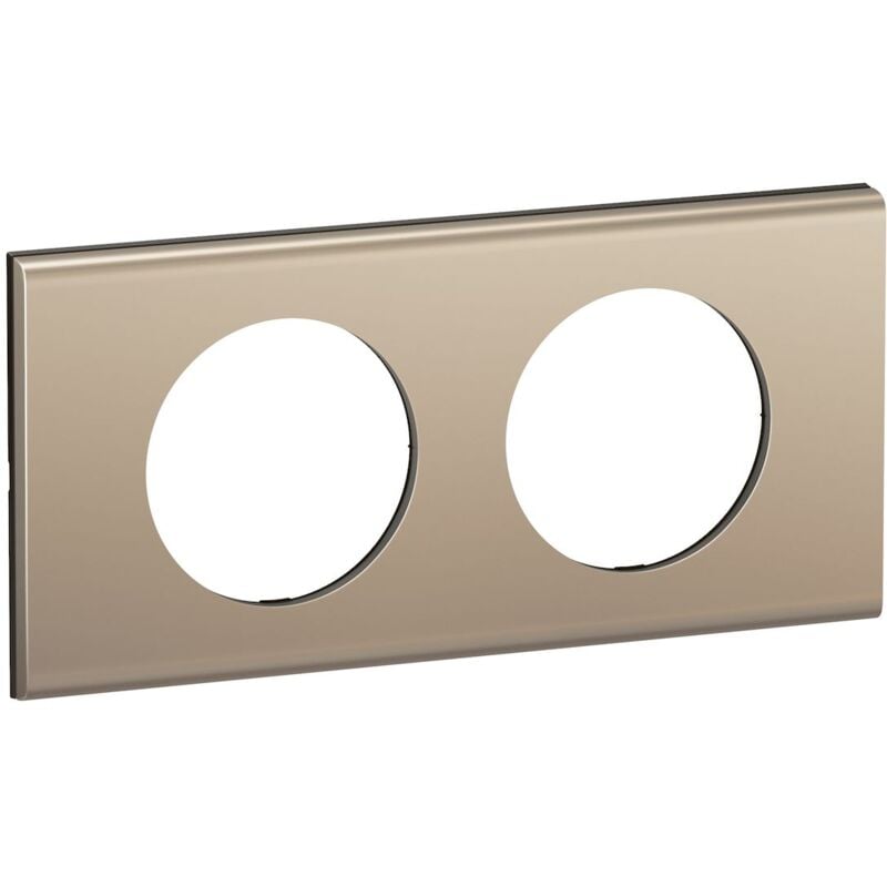 Plaque de finition - 2 postes - nickel satiné Legrand céliane cp2102