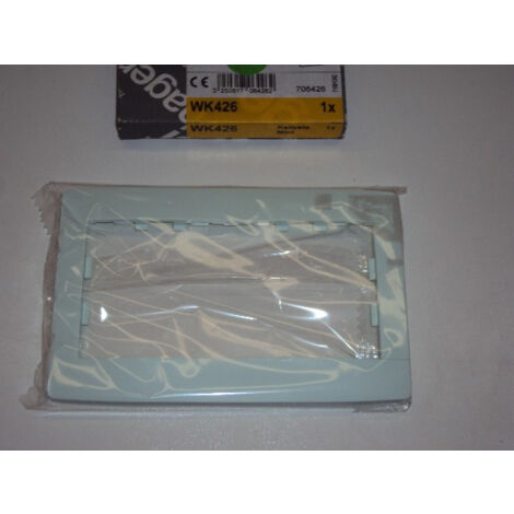 Plaque 2 postes vert pastel verticale entraxe 57 KALLYSTA