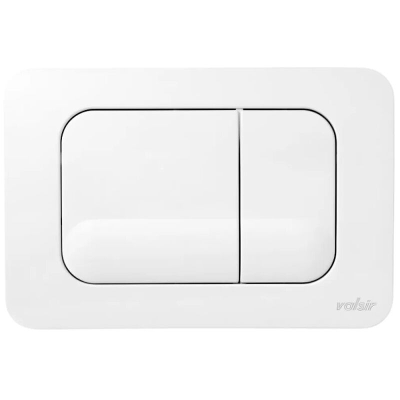 Plaque de commande wc encastré Valsir winner tropea, double volume Blanche