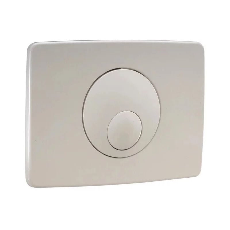 Nicoll - Plaque de commande double volume 146x205 boutons ronds blancs