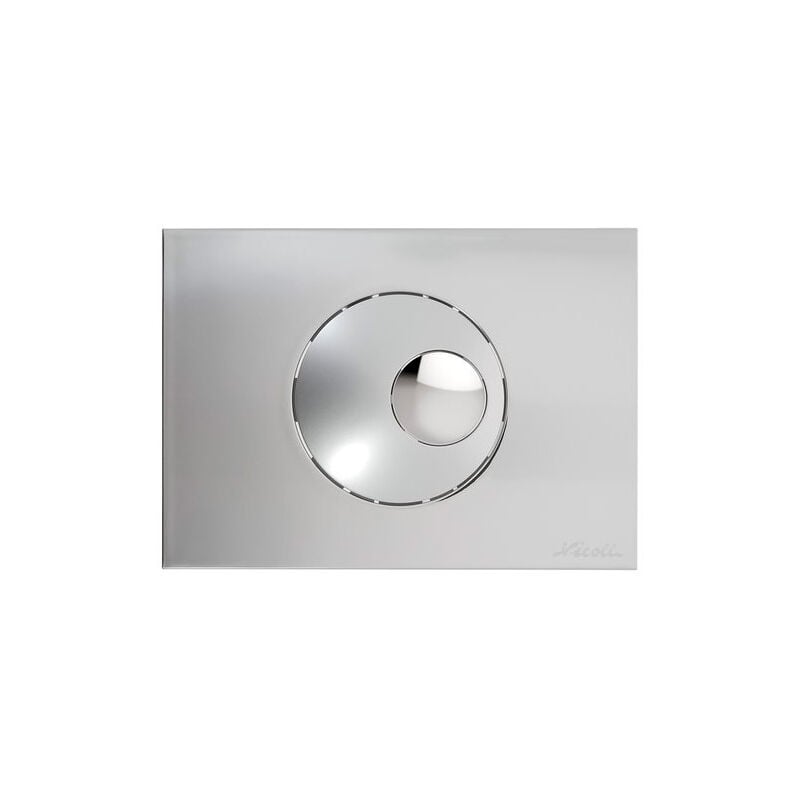 Nicoll - Plaque de commande double volume 146x205 boutons rond chrome velour