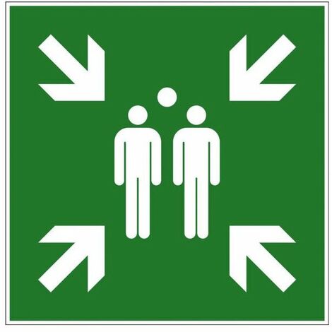 Plaque 200x200mm Sortie A Utiliser En Cas D'urgence A Gauche