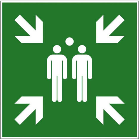 Plaque 200x200mm Sortie A Utiliser En Cas D'urgence A Gauche
