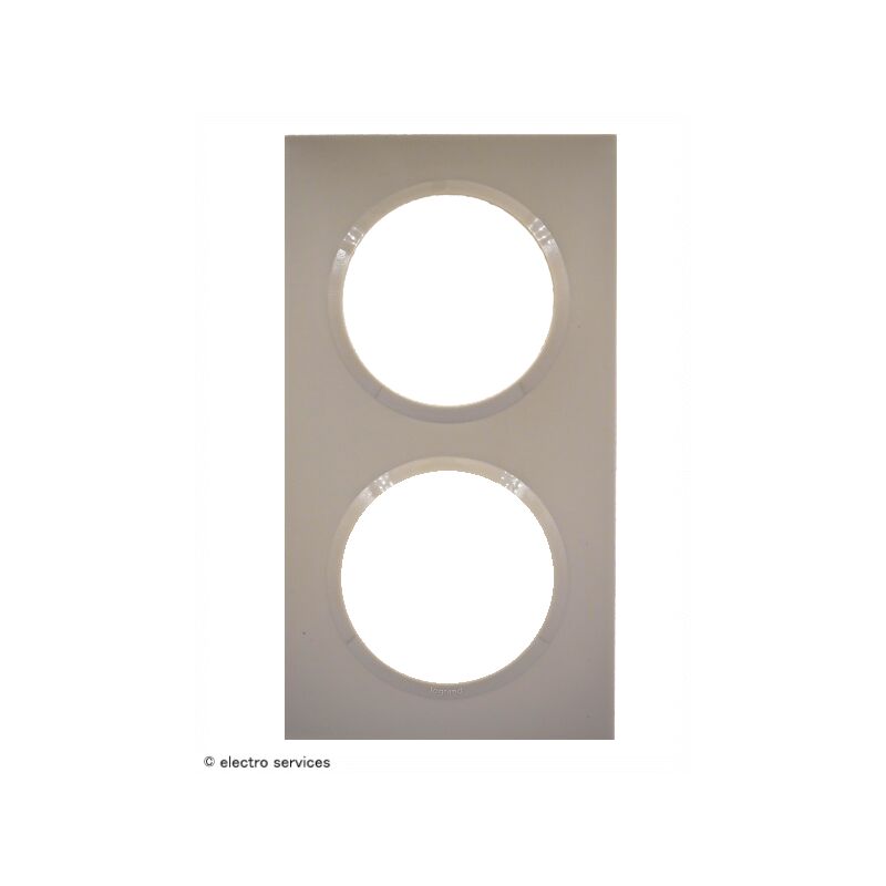 LEGRAND Plaque carr&eacute;e Dooxie - 2 postes - Entraxe 71mm - Dune